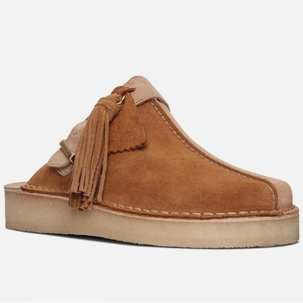 Clarks Mules Trek Suede Flat